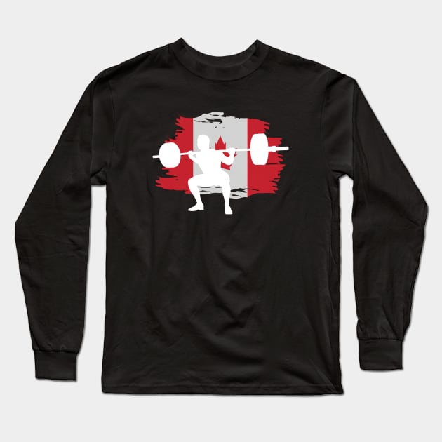 Canadian Squats - Powerlifting Long Sleeve T-Shirt by High Altitude